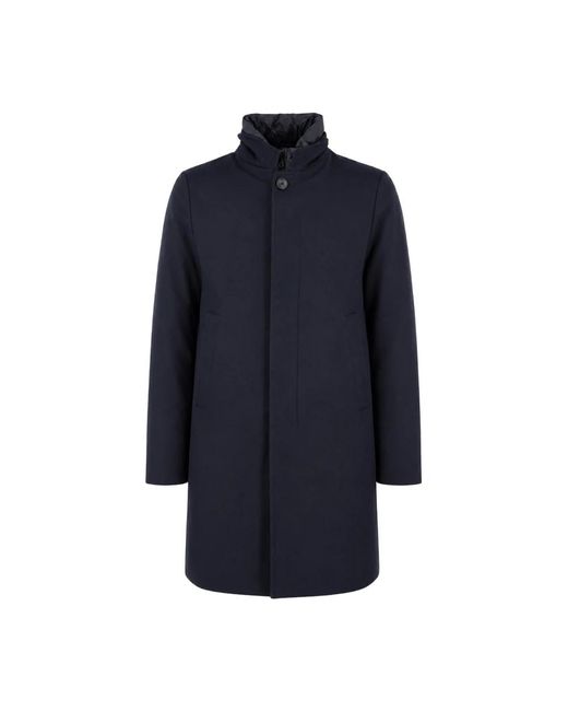 DUNO Blue Single-Breasted Coats for men