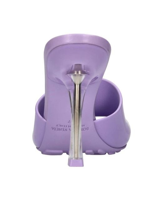 Bottega Veneta Purple Heeled Mules