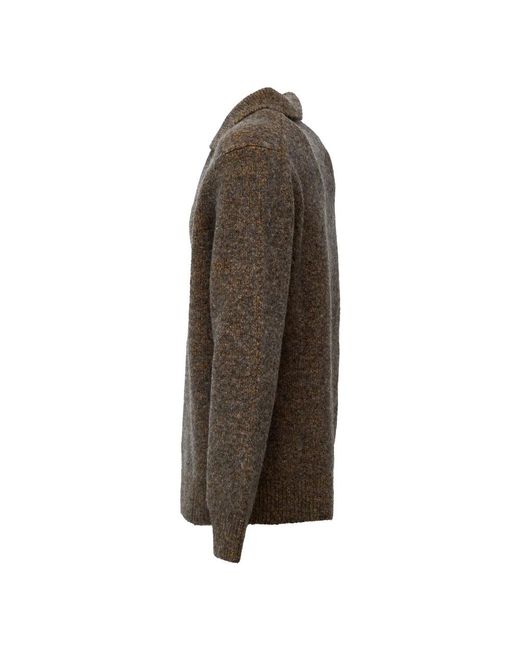Amaranto Polo-Strickpullover in Brown für Herren