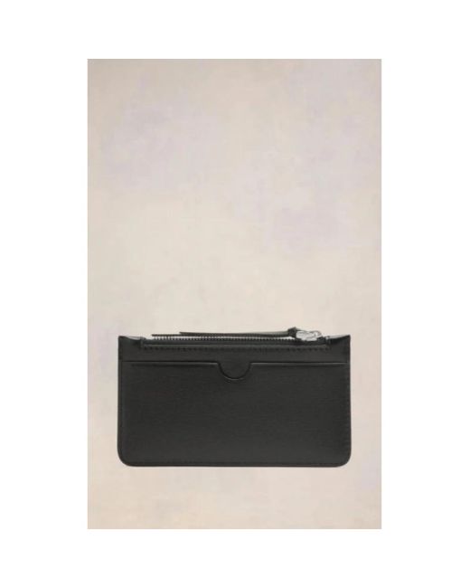 AMI Accessoires ,Zwart ,Leer Luxe Kaarthouder in het Black