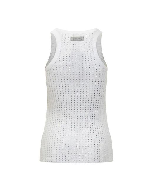 The Attico White Sleeveless Tops