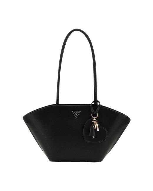 Guess Black Schwarze Schulter-Satchel-Tasche