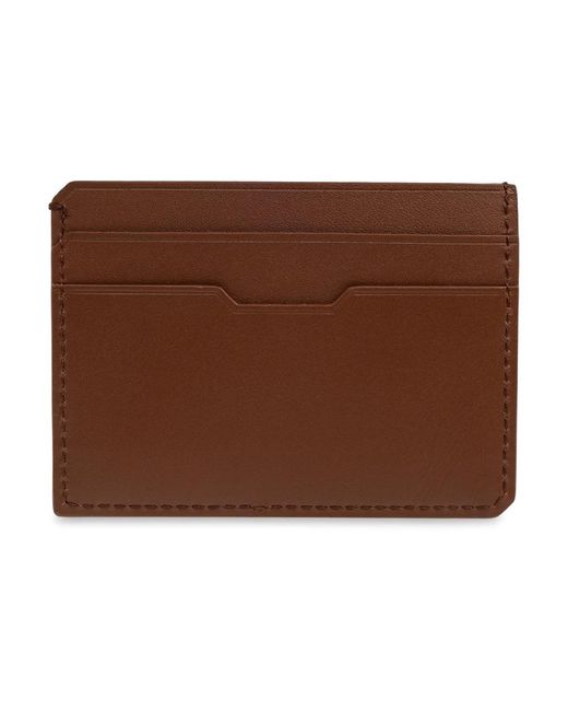 Lanvin Accessoires ,Bruin ,Katoen Compagnon Leren Kaarthouder in het Brown voor heren
