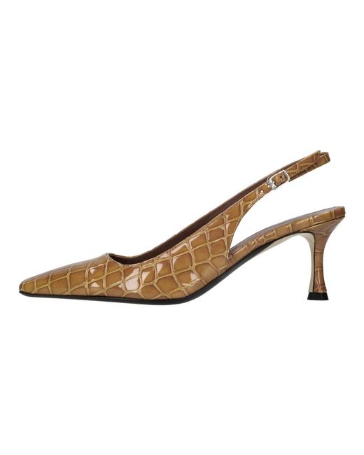 N°21 Brown Leder Slingback Pump