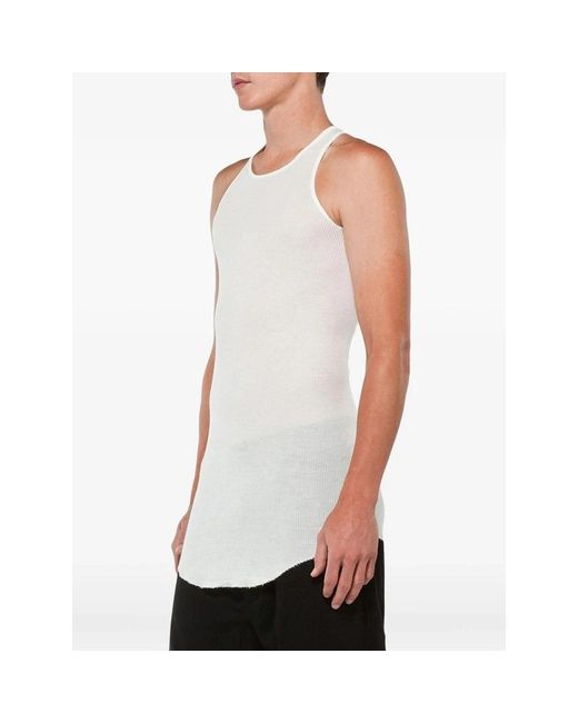 Rick Owens Tops ,Wit ,Basic Rib Tank in het White voor heren