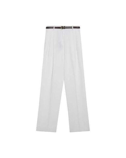 Max Mara White Wide Trousers