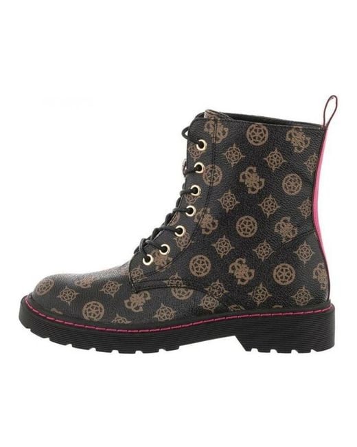 Guess Black Lace-Up Boots