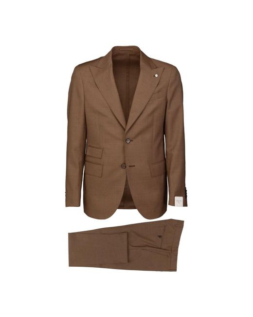 L.b.m. 1911 Brown Single Breasted Suits for men