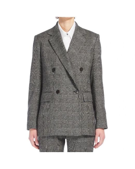 Max Mara Jassen ,Grijs ,Wol Grijze Blazer Regular Fit in het Gray