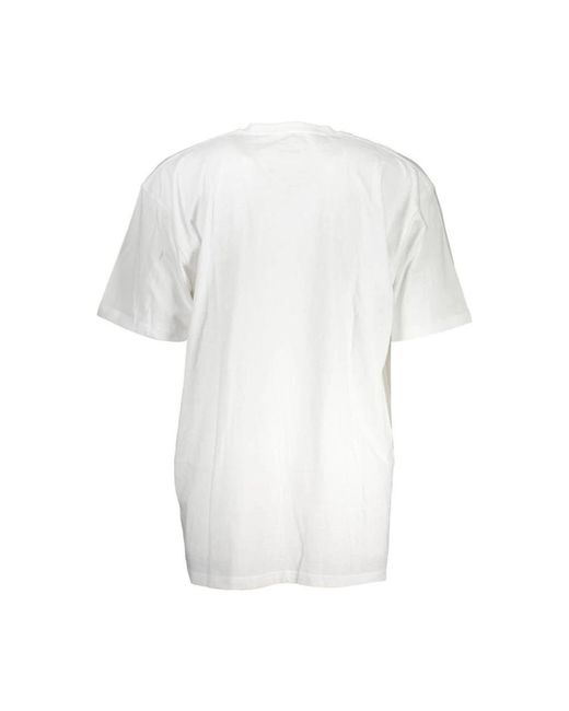 Vans Tops ,Wit ,Katoen Iconic Logo T-Shirt Met Ronde Hals in het White voor heren