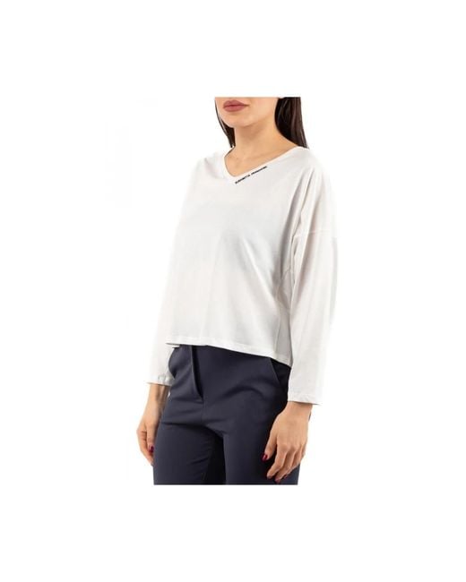 Elisabetta Franchi White Long Sleeve Tops
