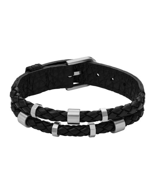 Fossil Accessoires ,Grijs ,Bracelets in het Black voor heren