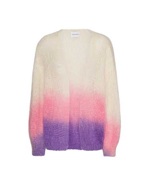 American Dreams Truien & Vesten ,Veelkleurig ,Wol Mohair Cardigan Roze in het Pink