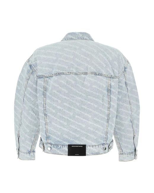 Alexander Wang Blue Bedruckte Jeansjacke