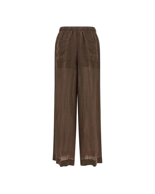 Nude Brown Wide Trousers