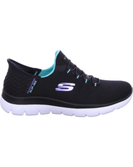 Skechers Blue Einfarbige Damen-Slip-Ons
