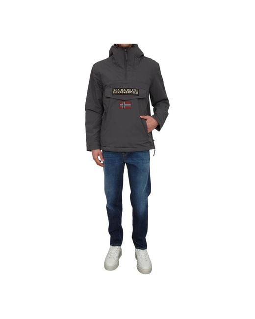 Napapijri Gray Parkas for men