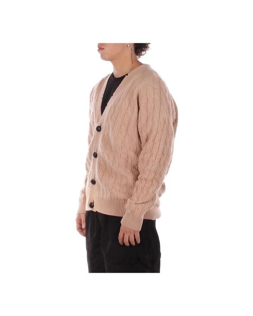 Amaranto Truien & Vesten ,Wol Maglia Cardigan in het Natural voor heren