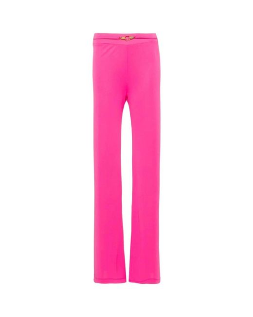 Just Cavalli Pink Straight Trousers