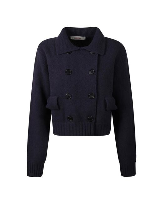 Jucca Blue Doppelreihige Strickjacke