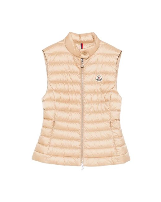 Moncler Natural Zip Steppweste