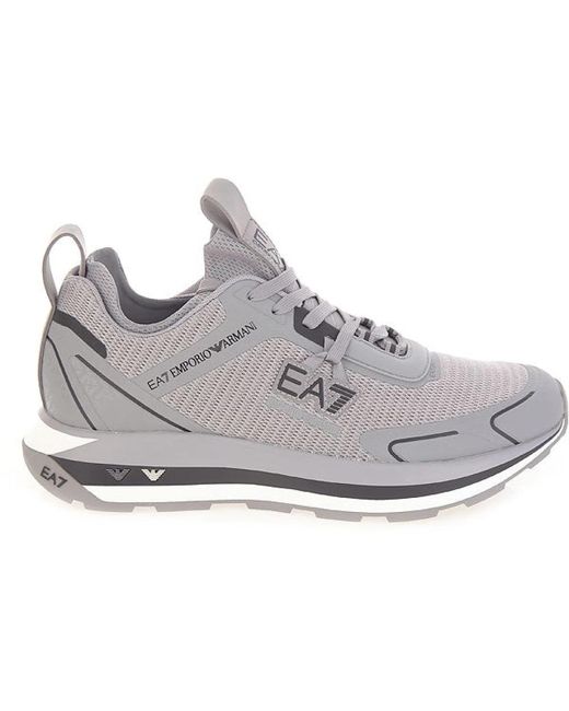 Sneakers grigie chiaro con aquile in metallo di EA7 in Gray da Uomo