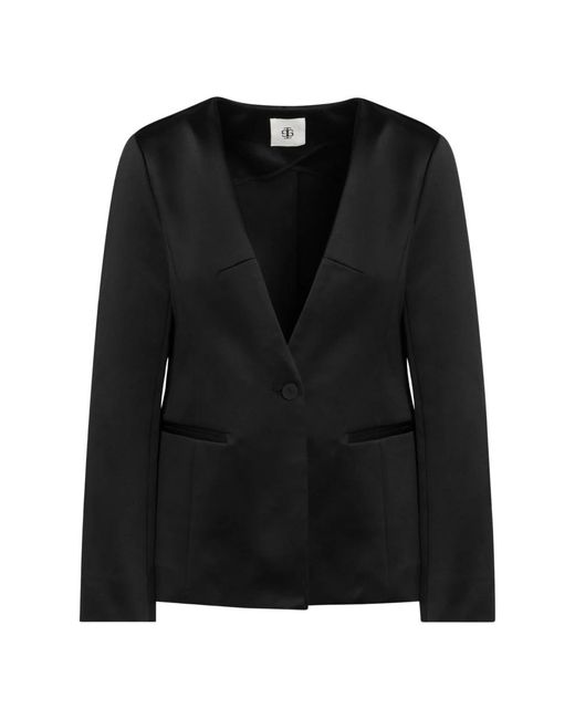 THE GARMENT Jassen ,Zwart ,Zwarte Jas Monopetto Stijl in het Black