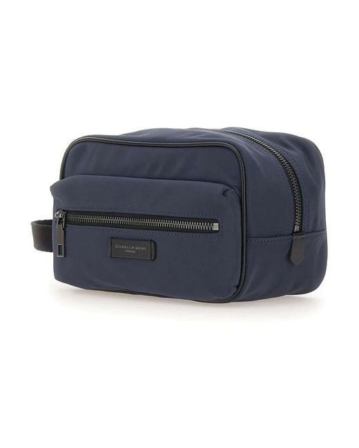 Gianni Chiarini Blue Toilet Bags for men