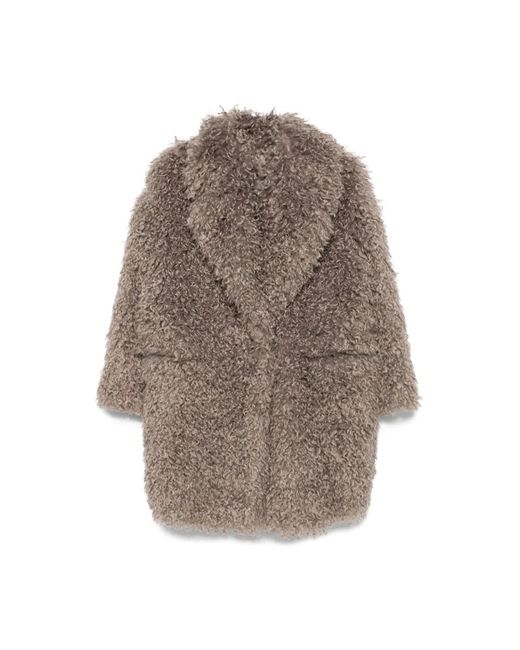 Tagliatore Brown Faux Fur & Shearling Jackets