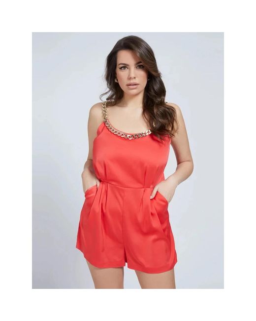 Guess Red Playsuits