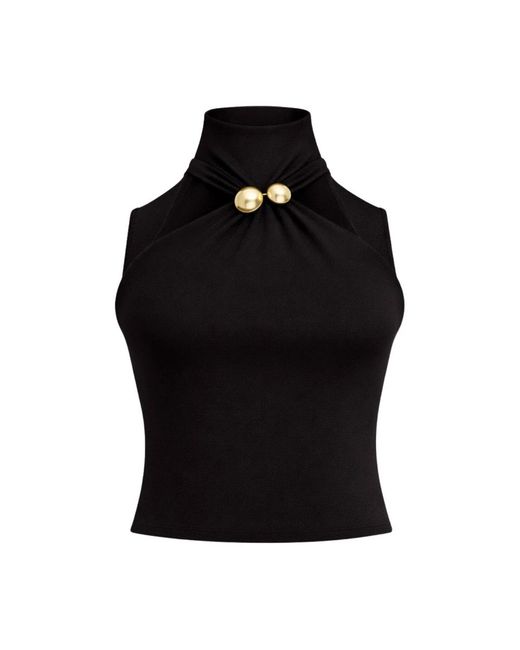 Cult Gaia Black Sleeveless Tops