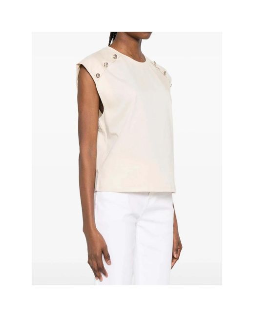 Twinset Natural Sleeveless Tops