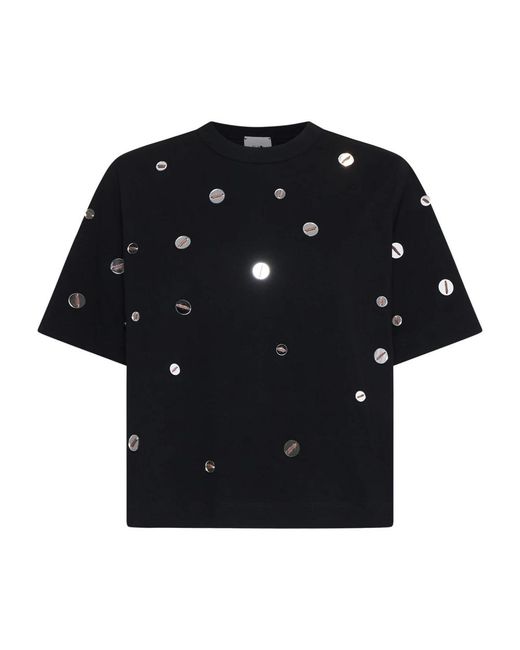 Alysi Tops ,Zwart ,Katoen Zwarte T-Shirts En Polos Met Spacchetti in het Black