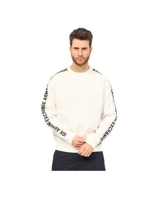 Armani Exchange White Sweatshirts for men