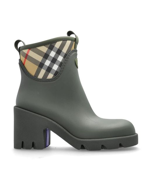 Burberry Green Gehackte Gummistiefel Marsh