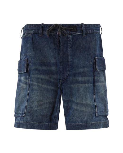 Denim cargo shorts di Ralph Lauren in Blue da Uomo