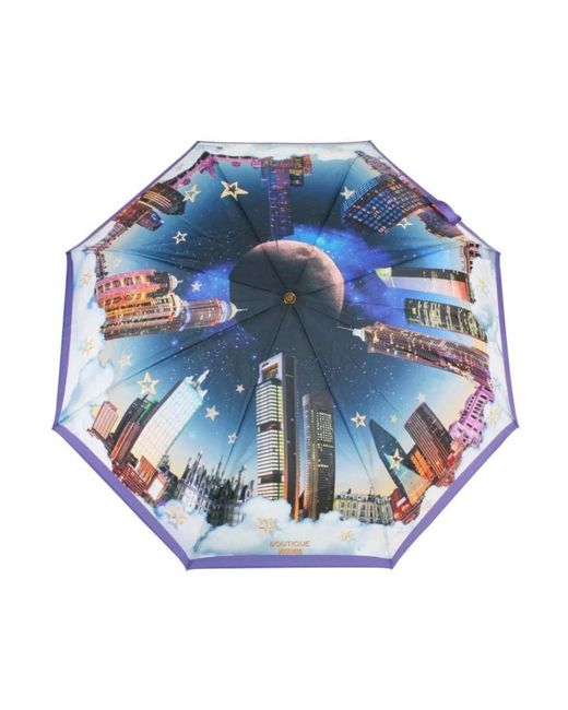 Città romantica ombrello automatico uv di Boutique Moschino in Blue