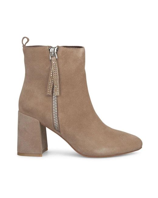 Alma En Pena. Brown Knöchelhoher stiefel mit blockabsatz und reißverschluss