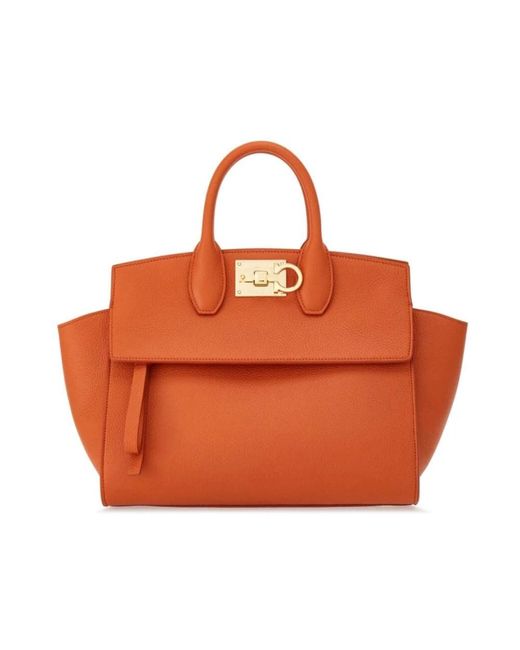 Ferragamo Orange Handbags