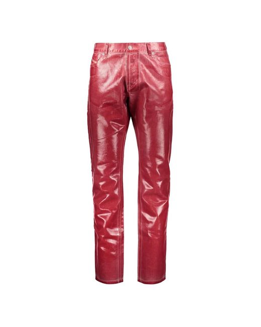 DIESEL Red Straight Fit Jeans for men