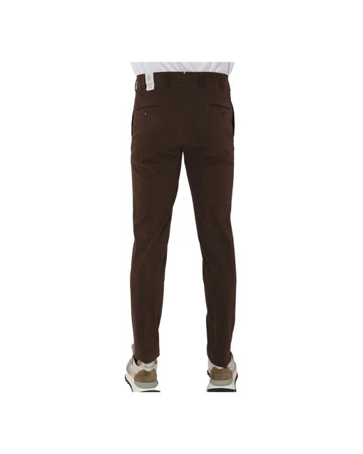L.b.m. 1911 Brown Slim-Fit Trousers for men