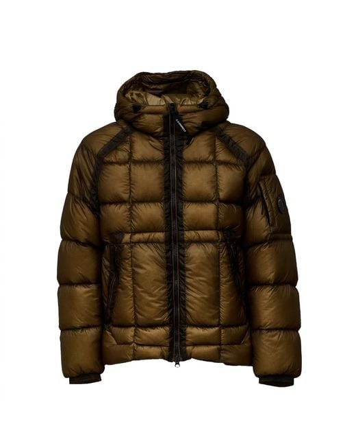 C P Company D.D. Shell Hooded Down Jacket in het Brown voor heren