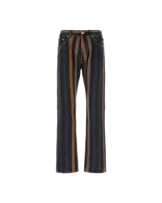 Versace Gestreepte Rechte Jeans in het Gray voor heren
