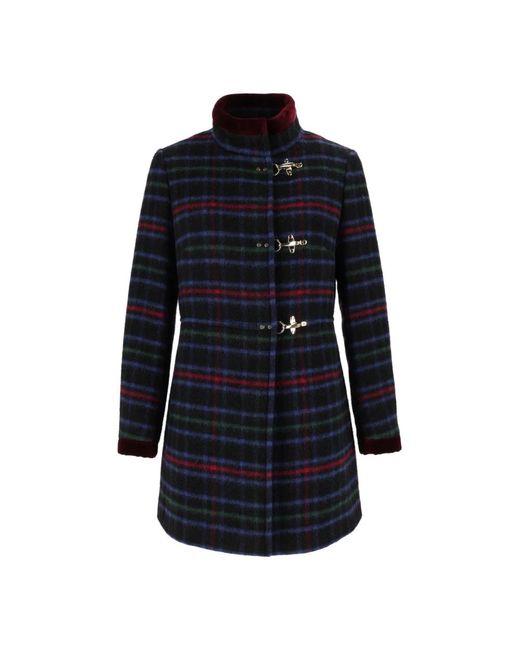 Fay Blue Single-Breasted Coats