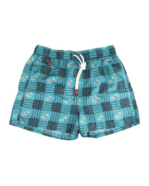 Kiton Swim Trunks Regular Fantasy in het Blue voor heren