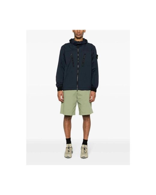 Stone Island Blue Light Jackets for men