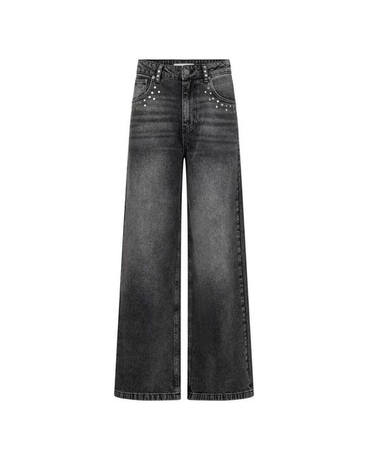 co'couture Vickycc Stud Wide Ll Jeans in het Gray