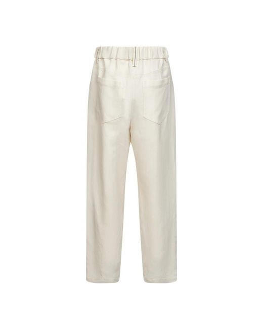 Brunello Cucinelli Straight Trousers in het Natural