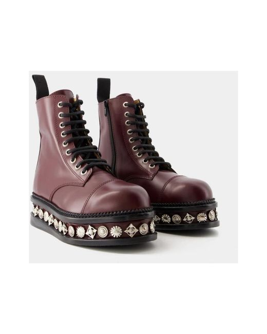 Toga Brown Lace-Up Boots