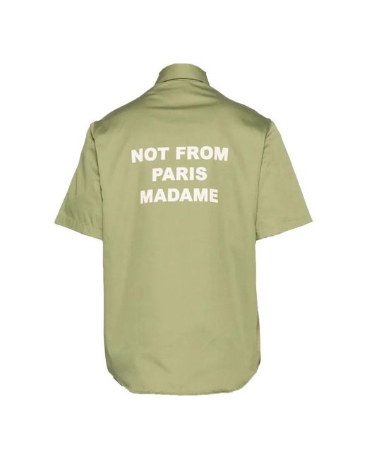 Drole de Monsieur Green Short Sleeve Shirts for men